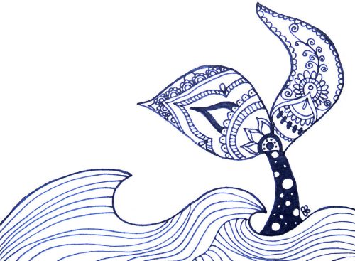 mermaid tail doodle