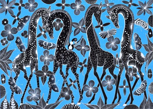 pattern giraffes